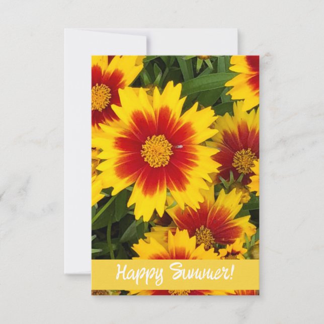 Individuell gestaltete "Happy Summer" Card Dankeskarte (Vorderseite)