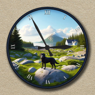 Individuell gestaltete Landschaftslandschaft durch Runde Wanduhr