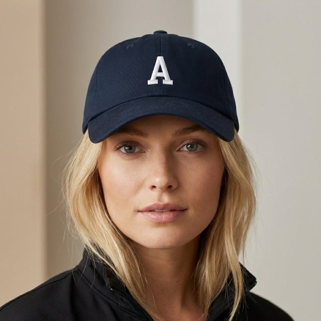 Individuell gestaltete Monogramm-Mütze als Geschen Bestickte Baseballkappe (Custom Monogram Cap Gift for Mom or Dad, Embroidered Unisex Initial Cap Birthday Gift for Her or Him)