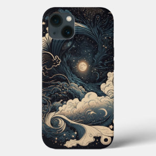 Individuell gestaltete Moonlit Sea Waves Fantasy Case-Mate iPhone Hülle