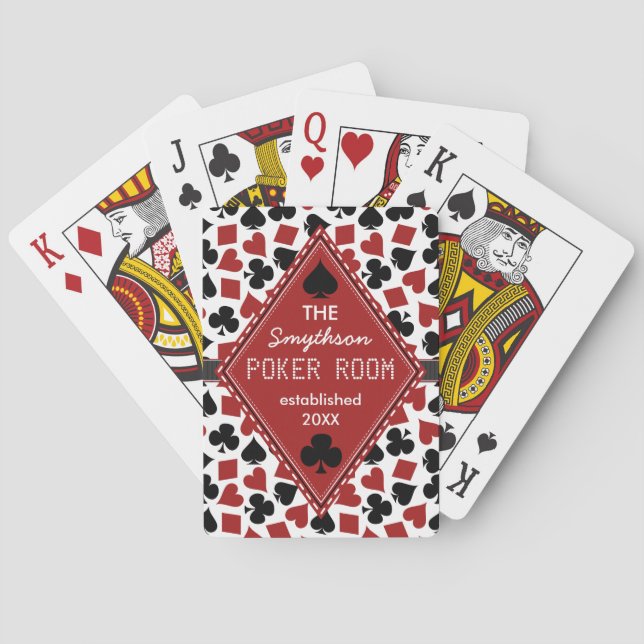 Individuell gestaltete Poker Zimmer oder Club Casi Spielkarten (Rückseite)