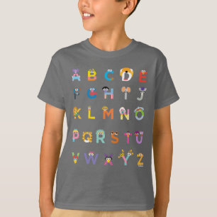 Individuell gestaltete Sesamstraße Alphabet T-Shirt