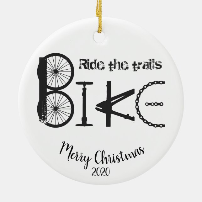 Individuell gestaltete Weihnachtsfahrten für Radfa Keramik Ornament (Hinten)