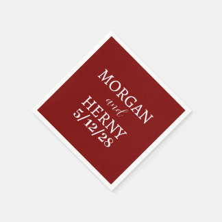 INDIVIDUELL GESTALTETER NAME STILVOLLE MODERNE BUR SERVIETTE
