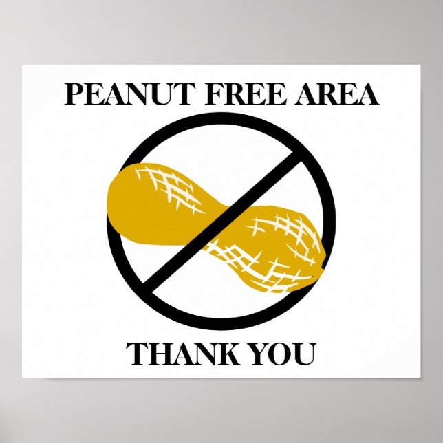 Individuell gestalteter Peanut Free Area für Schul Poster (Vorne)