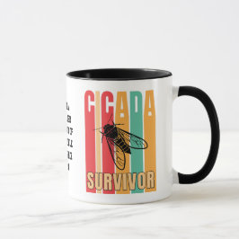 Individuell gestalteter Retro CICADA SURVIVOR Souv Tasse