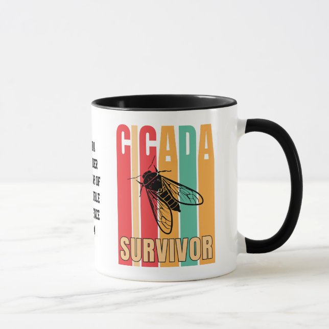 Individuell gestalteter Retro CICADA SURVIVOR Souv Tasse (Rechts)