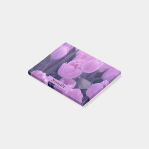 Individuell gestalteter schöner Lila Tulip Zurück  Post-it Klebezettel