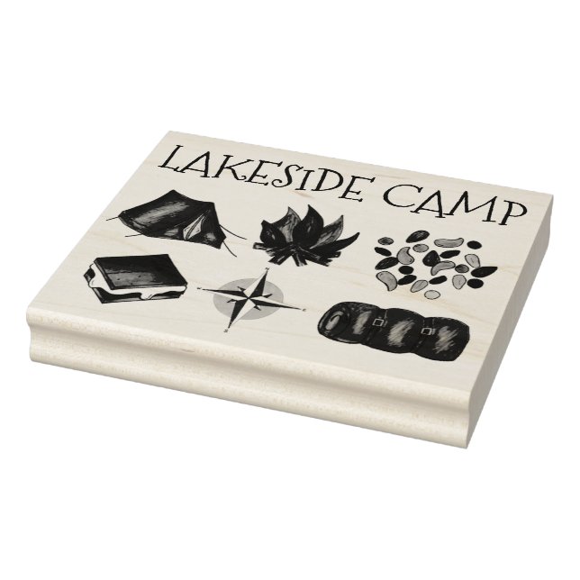 Individuell gestalteter Sommercampingplatz Feuerpf Gummistempel (Stempel)