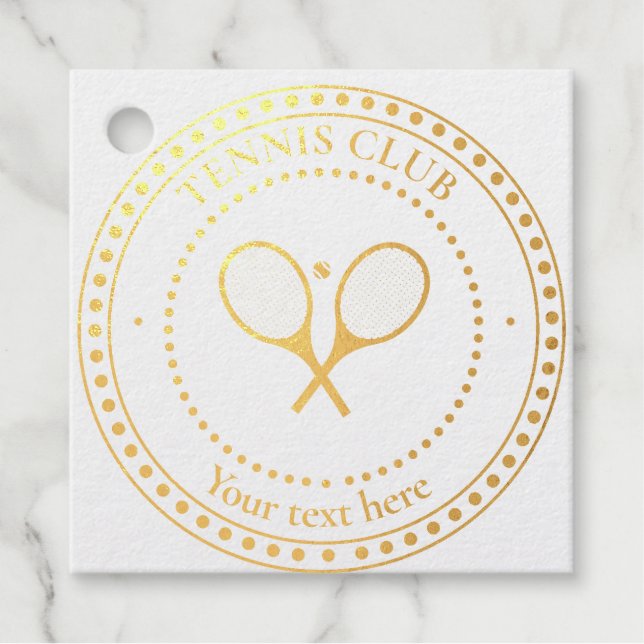 Individuell gestalteter Text Tennis Club Geschenkanhänger (Vorderseite)
