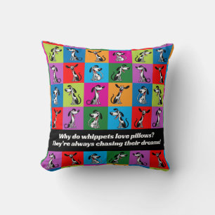 Individuell gestalteter Text Whippet Whimsy Cosy Kissen