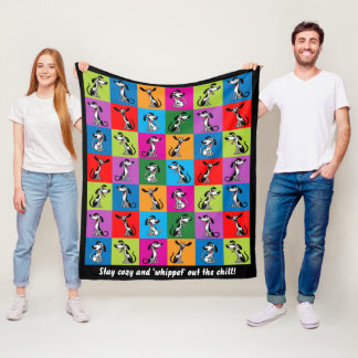 Individuell gestalteter Text Whippet Wonderland Ge Fleecedecke