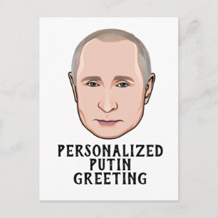 INDIVIDUELL GESTALTETER WLADIMIR PUTIN POSTKARTE