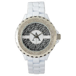 Individuell gestaltetes Abstraktes Schwarz-Weiß-Mo Armbanduhr