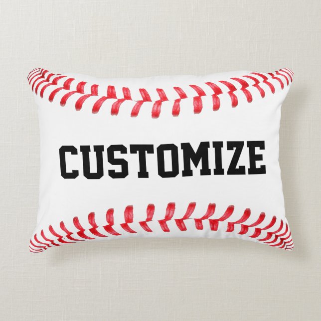 Individuell gestaltetes Baseball-Schlafzimmer Acce Dekokissen (Vorderseite)
