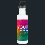 Individuell gestaltetes Firmenlogo Moderne Top-Vor Edelstahlflasche<br><div class="desc">Laden Sie Image Foto Business Company Logo oder Image,  Foto,  Add Text Trendy Moderne elegante Vorlage 24 oz Edelstahl Weißwasserflasche.</div>