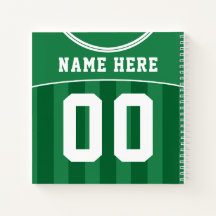 Individuell gestaltetes Fußball-Green Jersey-Noteb