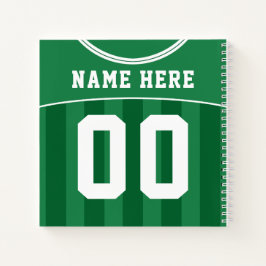Individuell gestaltetes Fußball-Green Jersey-Noteb Notizbuch