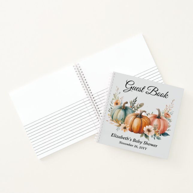 Individuell gestaltetes Gästebuch für Babyduschen Notizbuch (Innenseite)