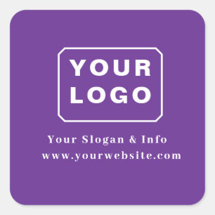 Individuell gestaltetes Logo Stylisches Minimal Bu Quadratischer Aufkleber