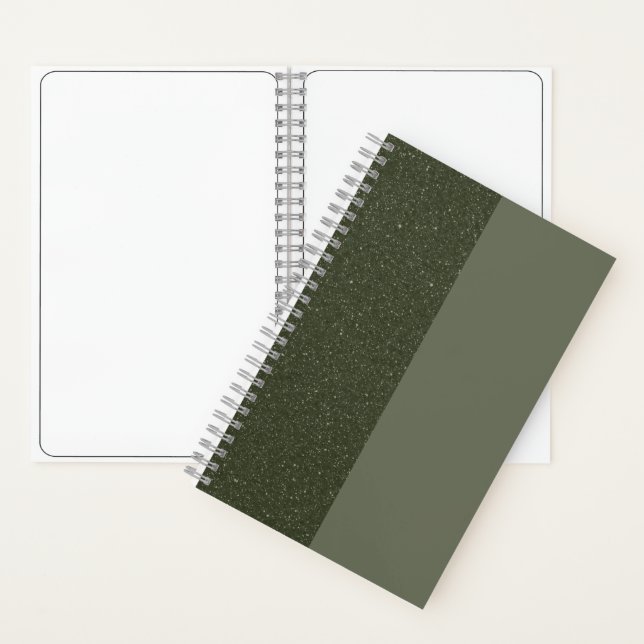 Individuell gestaltetes Moss Green Duo Sketchbook Notizbuch (Innen)