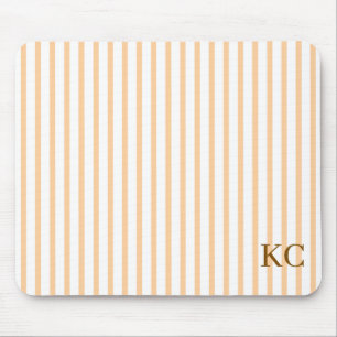 Individuell gestreifter Arbeitsplatz mit Monogramm Mousepad