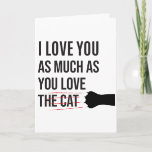 INDIVIDUELL Ich liebe dich Katzenlady Clever Roman Karte
