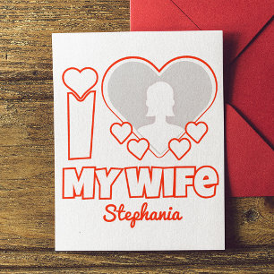 Individuell Ich liebe meine Frau – Name & Foto hin Einladung