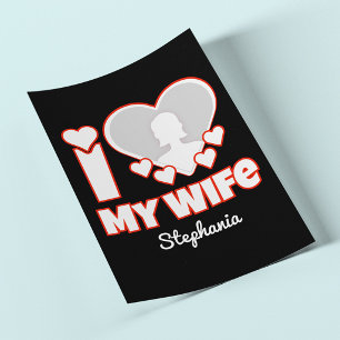 Individuell Ich liebe meine Frau – Name & Foto hin Flyer