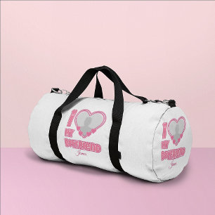 Individuell Ich liebe meinen Freund – Foto & Name  Duffle Bag