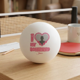 Individuell Ich liebe meinen Freund – Foto & Name Tischtennisball
