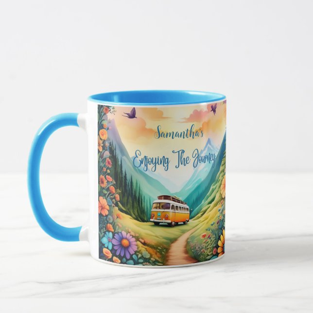Individuell Inspirierend positives Vibe Zitat. Tasse (Links)