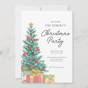 Individuell markierte Elegante Weihnachtsfeier-Par Einladung