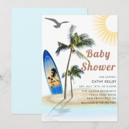 Individuell markierte StrandsurfBaby-Dusche Einladung