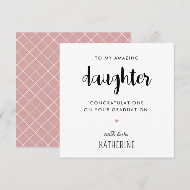 Individuell moderner und Niedlicher Abschluss Karte (Vorne/Hinten)