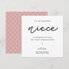 Individuell moderner und Niedlicher Nichte Abschlu Karte