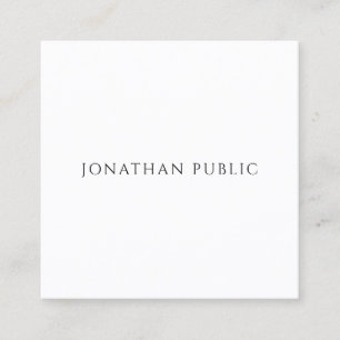 Individuell modernes elegantes einfaches Template  Quadratische Visitenkarte
