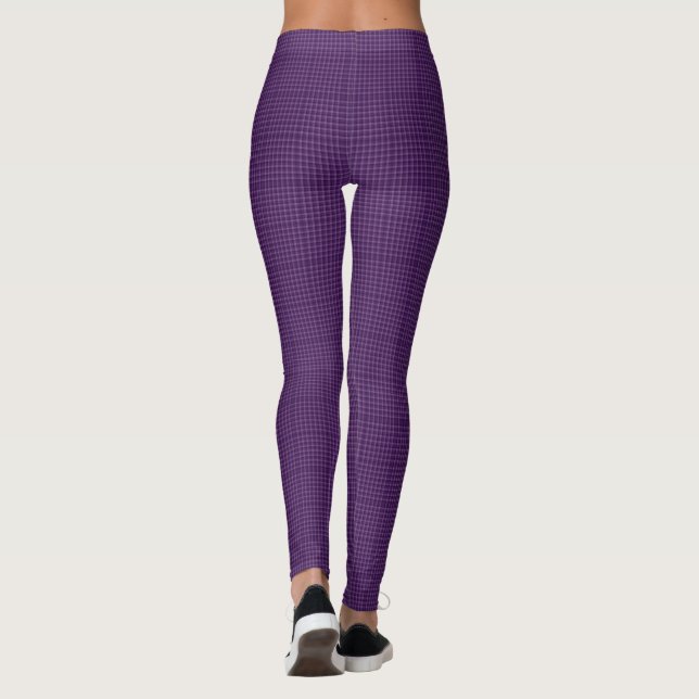 Individuell modische moderne, elegante Lila Vorlag Leggings (Rückseite)