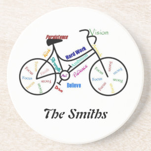 Individuell Motivierend Fahrrad, Fahrrad, Sport Untersetzer