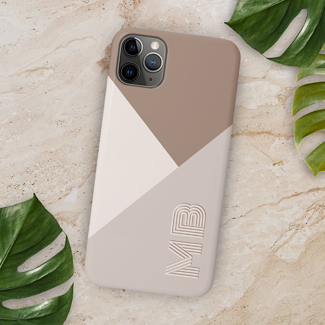 Individuell neutrale braune Elfenbein Beige Taupe  iPhone Hülle (Von Creator hochgeladen)