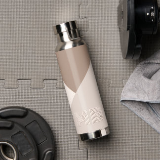 Individuell neutrale braune Elfenbein Beige Taupe Trinkflasche