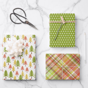 Individuell Niedliches, schlichtes Muster der Pini Geschenkpapier Set