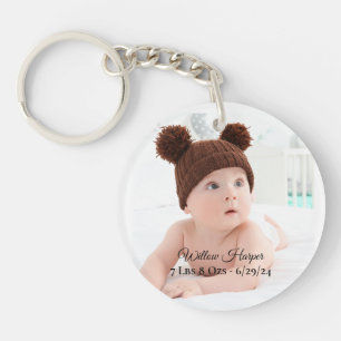 Individuell Personalisiertes Foto Geburtsbaby Keep Schlüsselanhänger
