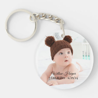 Individuell Personalisiertes Foto Geburtsbaby Keep Schlüsselanhänger