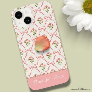 Individuell schöner blumenrosa Hintergrund modern iPhone 14 Hülle