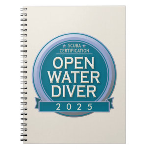 Individuell zertifizierter Open Water Diver Notizblock