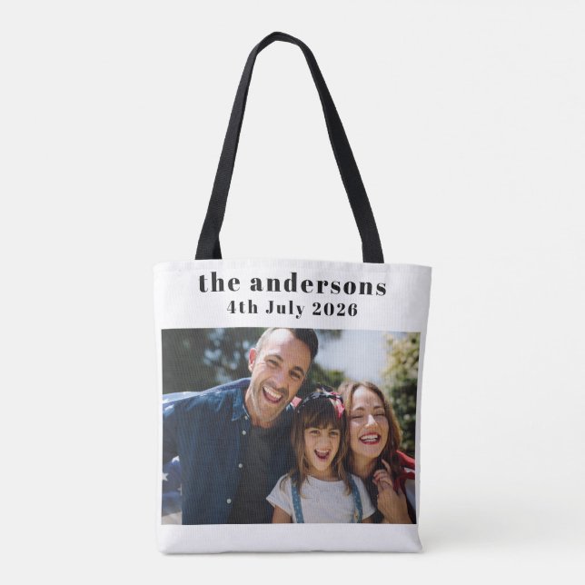 Individuelle 2-Foto- und Text-Tasche Tasche (Rückseite)