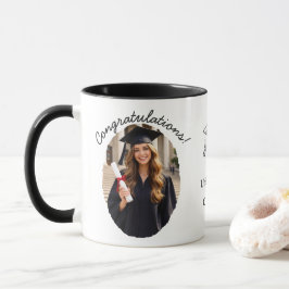 Individuelle Abschluss-Fotomugge Gratulation Tasse