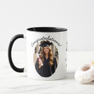 Individuelle Abschluss-Fotomugge Gratulation Tasse