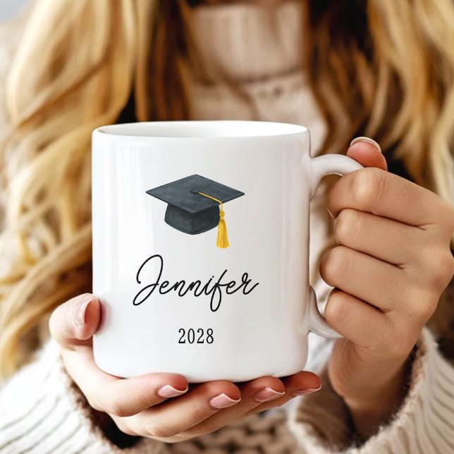 Individuelle Abschlusskaffeetasse als Geschenk für Kaffeetasse (Personalized Graduate Coffee Mug Gift for Him or Her, High School Graduation Mug Gift for her or him)